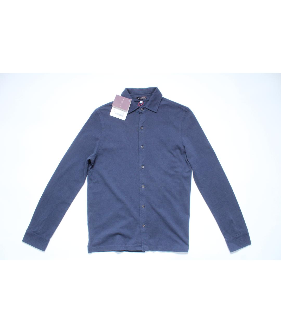 BALLANTYNE Темно-синяя хлопковая кэжуал рубашка, фото 4