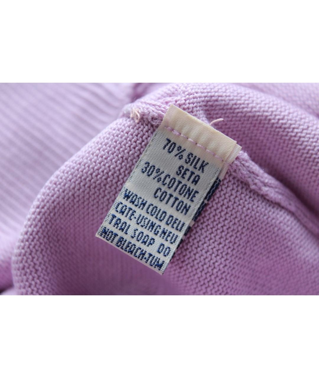 BALLANTYNE Фиолетовый шелковый джемпер / свитер, фото 8