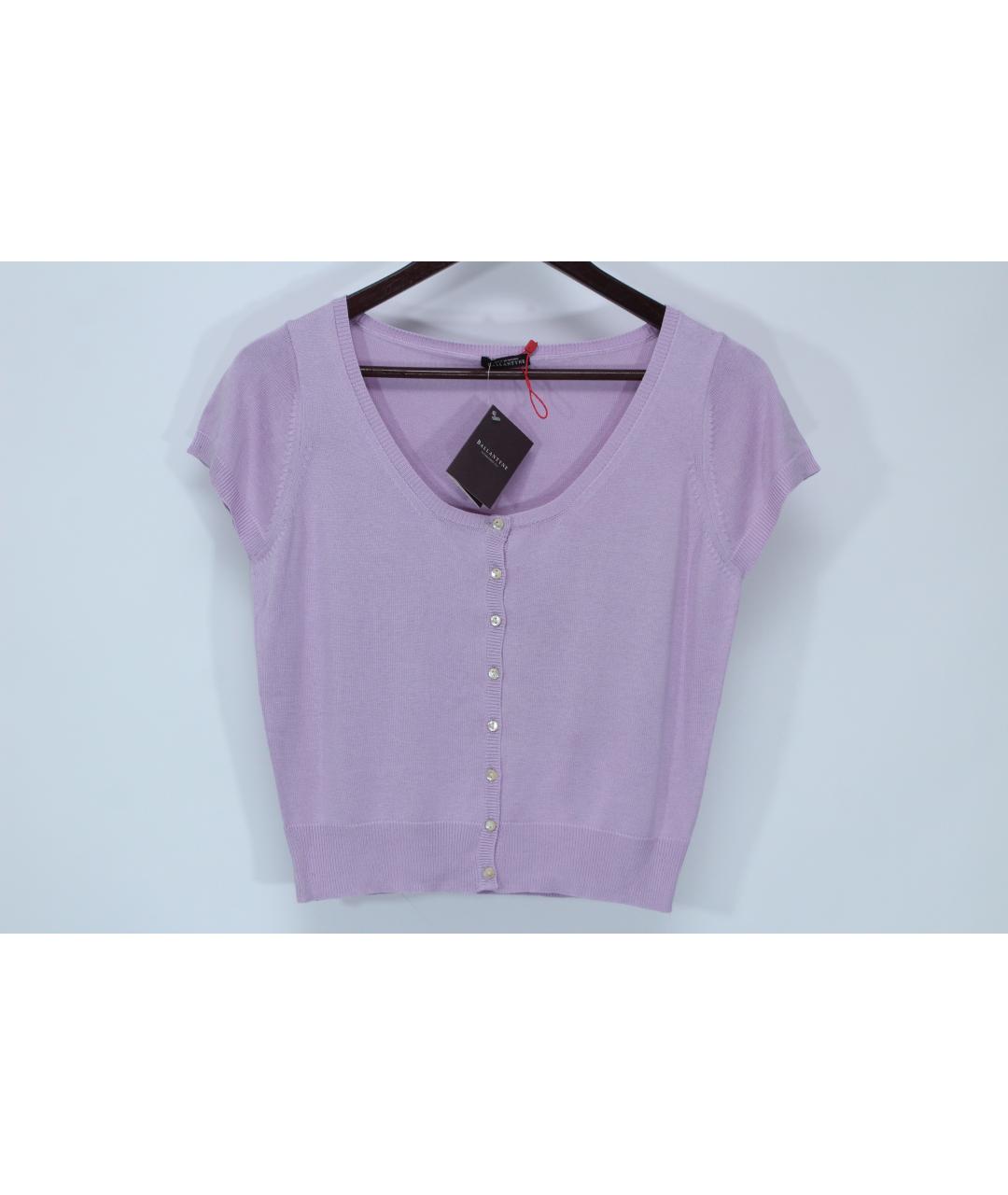 BALLANTYNE Фиолетовый шелковый джемпер / свитер, фото 10