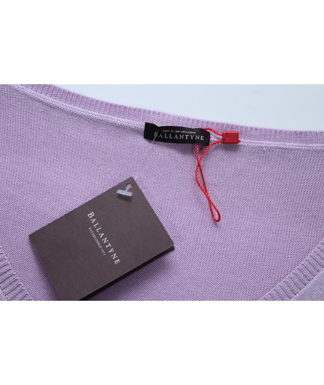 BALLANTYNE Фиолетовый шелковый джемпер / свитер, фото 6