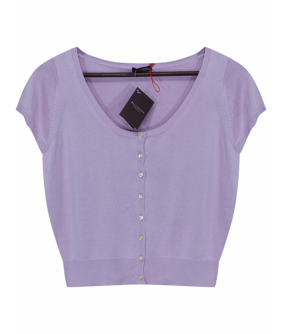 BALLANTYNE Фиолетовый шелковый джемпер / свитер, фото 1