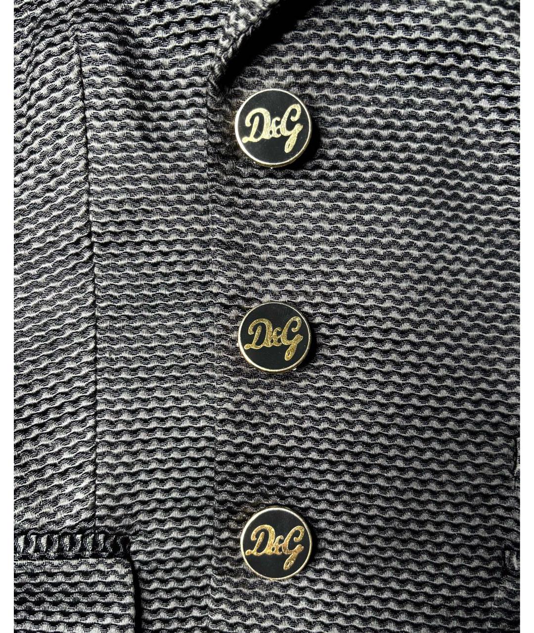 DOLCE&GABBANA Черный синтетический жакет/пиджак, фото 4