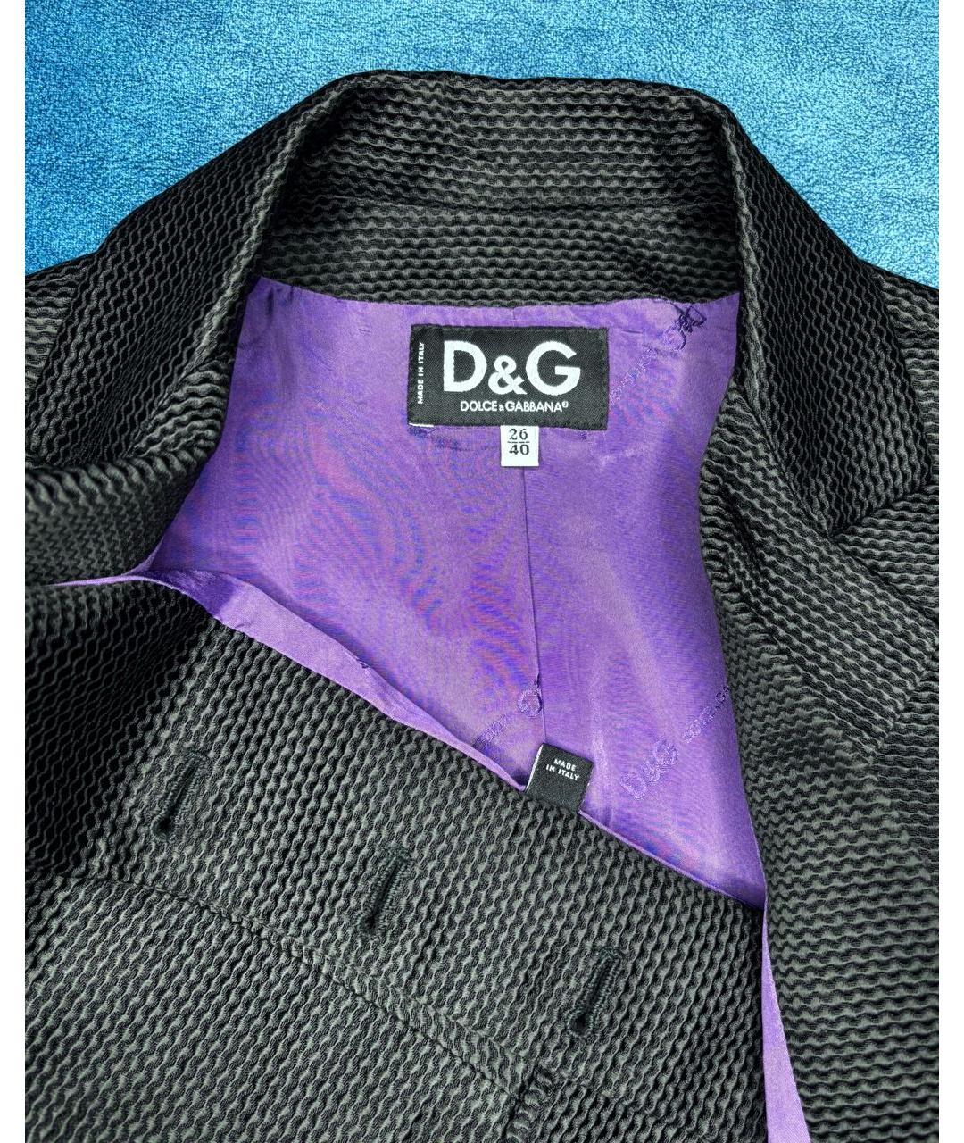 DOLCE&GABBANA Черный синтетический жакет/пиджак, фото 5