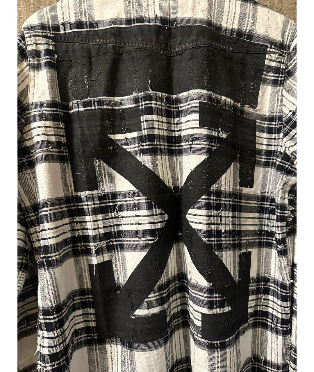 OFF-WHITE Белая хлопковая кэжуал рубашка, фото 4