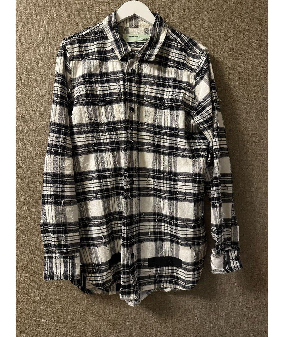 OFF-WHITE Белая хлопковая кэжуал рубашка, фото 5