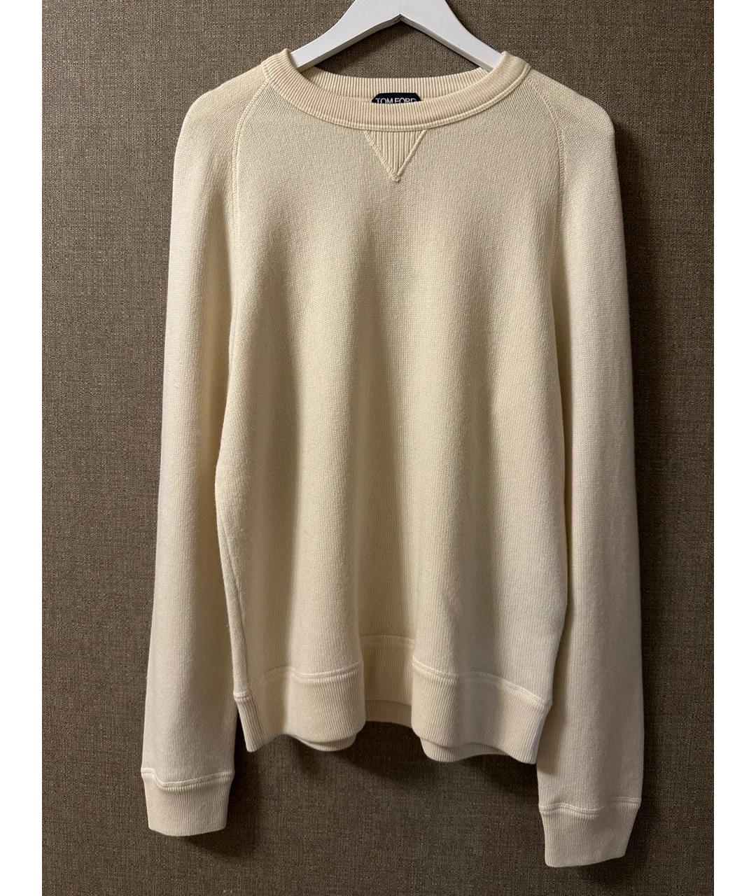 TOM FORD Бежевый кашемировый джемпер / свитер, фото 4