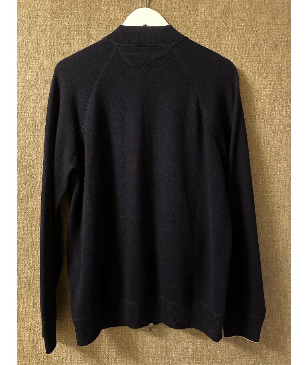 BRUNELLO CUCINELLI Темно-синий кашемировый кардиган, фото 2