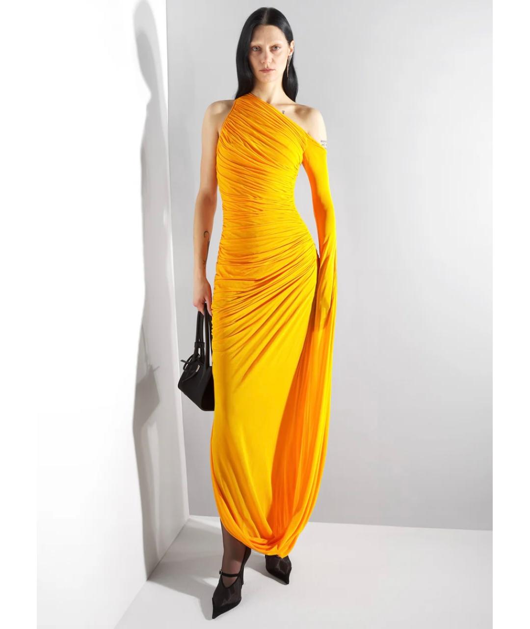 MUGLER Желтое коктейльное платье, фото 2