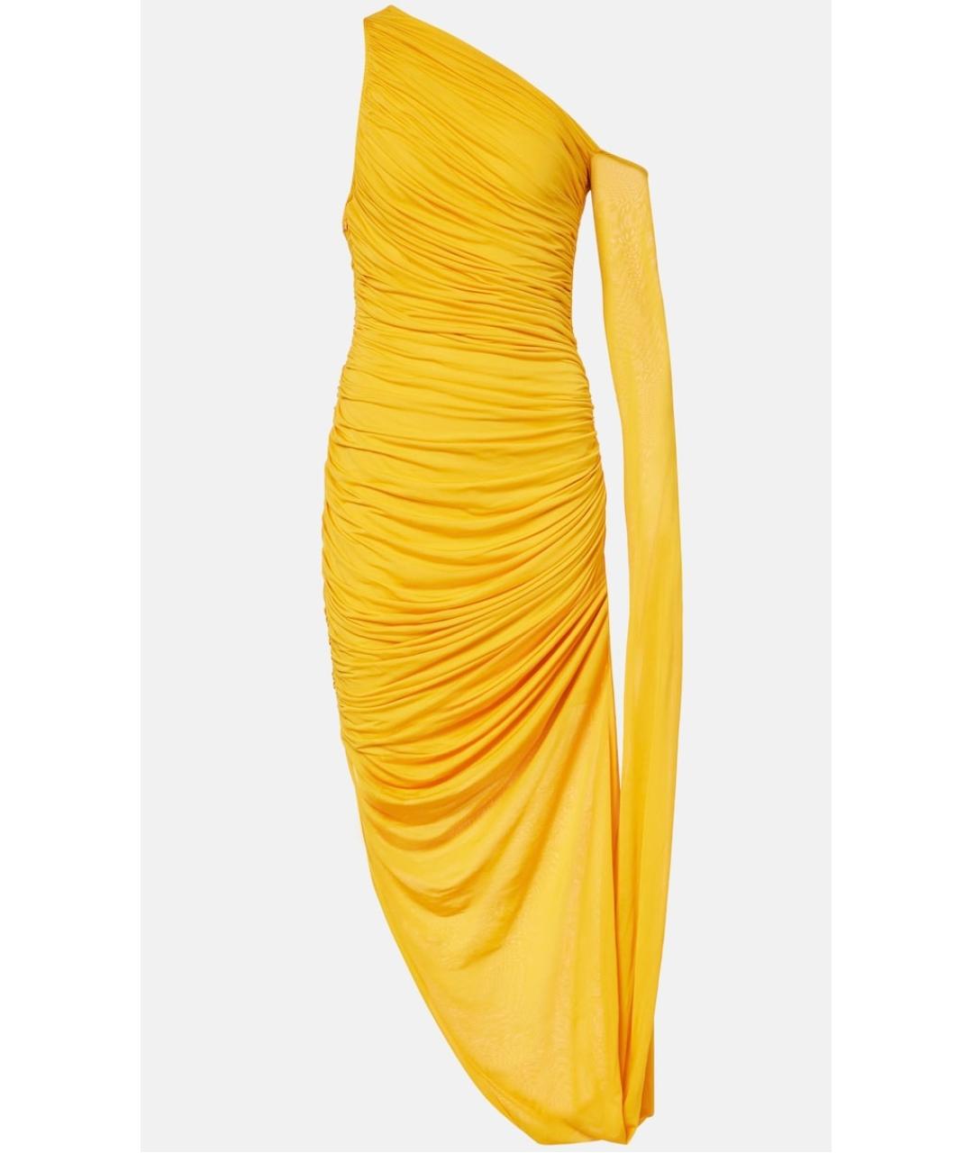 MUGLER Желтое коктейльное платье, фото 8