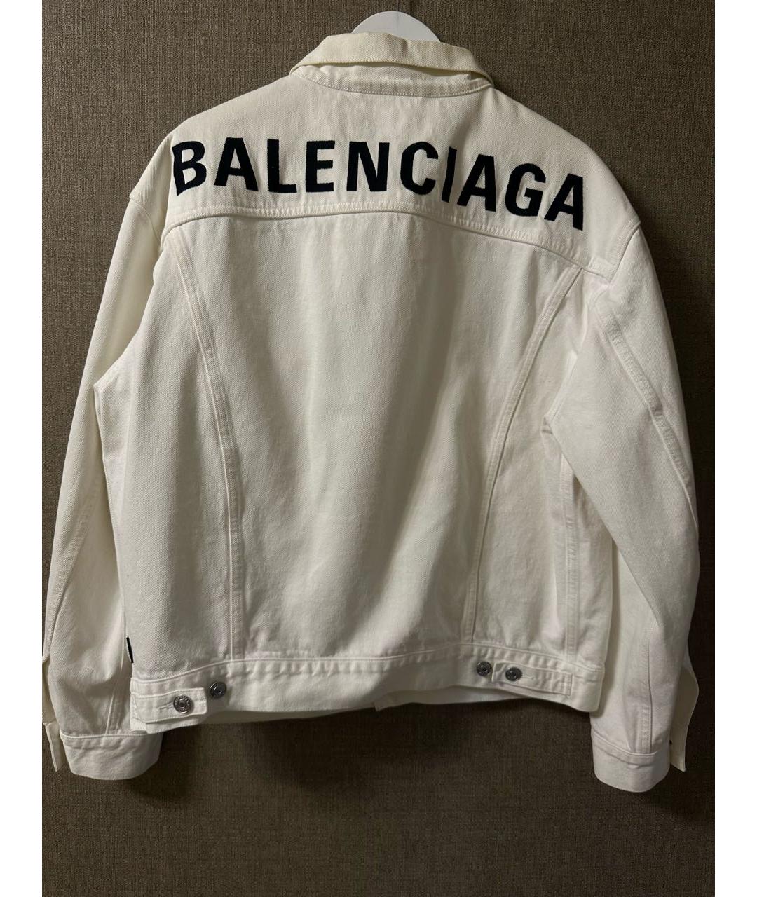 BALENCIAGA Белая хлопковая куртка, фото 3