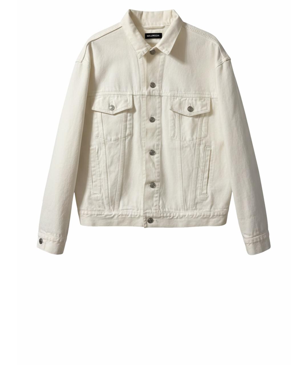 BALENCIAGA Белая хлопковая куртка, фото 1