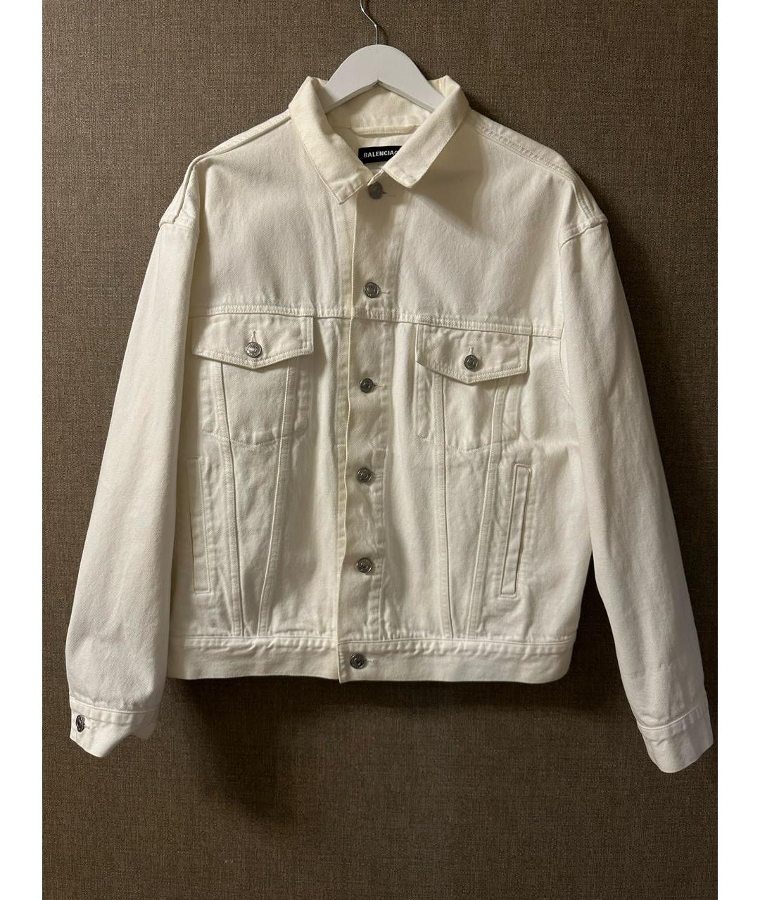 BALENCIAGA Белая хлопковая куртка, фото 4