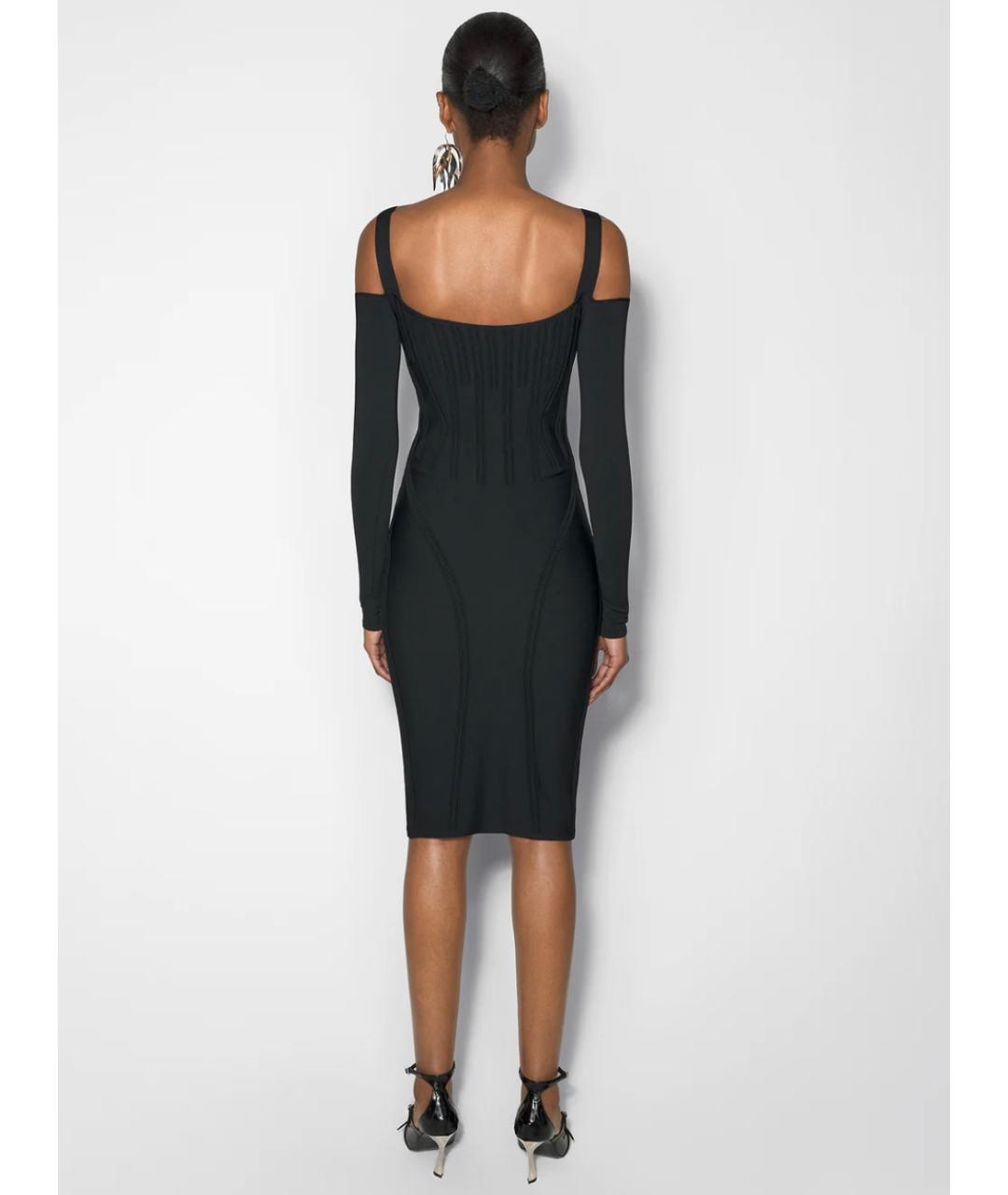 MUGLER Черное коктейльное платье, фото 4