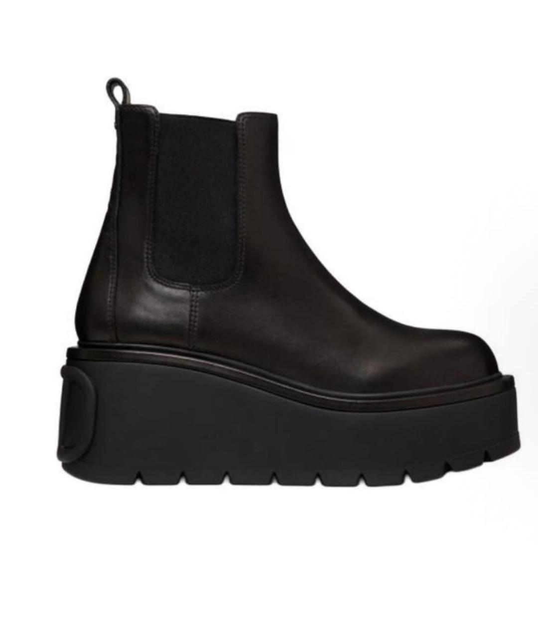 VALENTINO Черные кожаные ботинки, фото 9