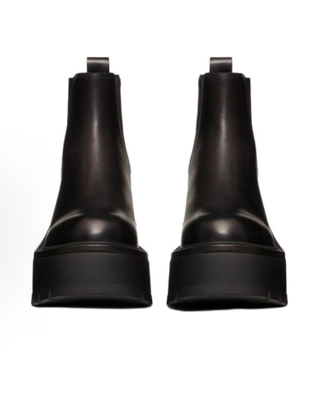 VALENTINO Черные кожаные ботинки, фото 3