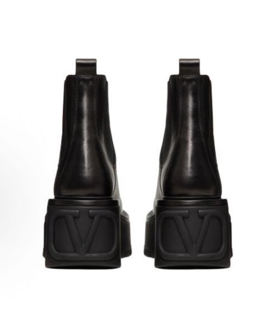 VALENTINO Черные кожаные ботинки, фото 4