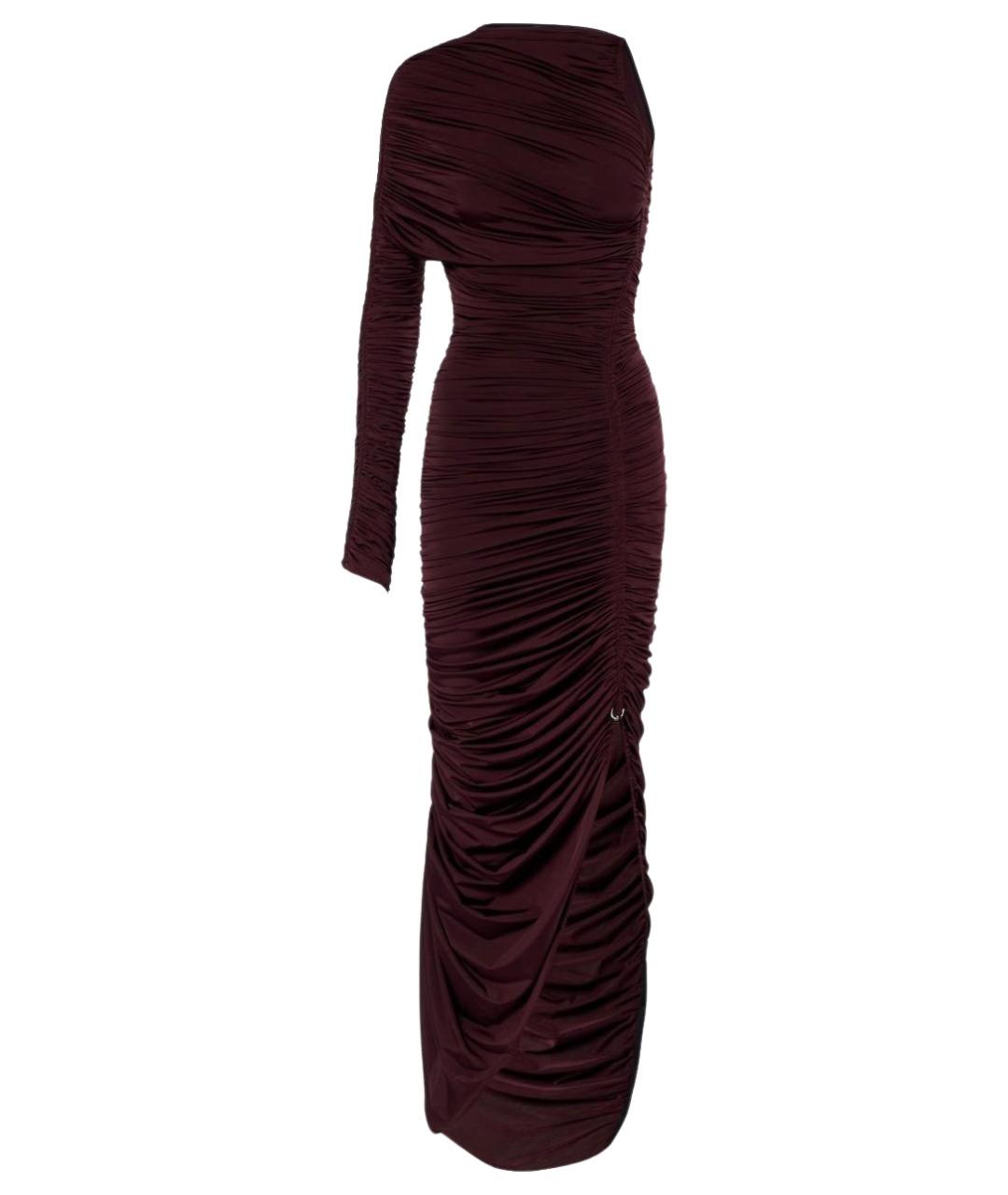 MUGLER Бордовое коктейльное платье, фото 1
