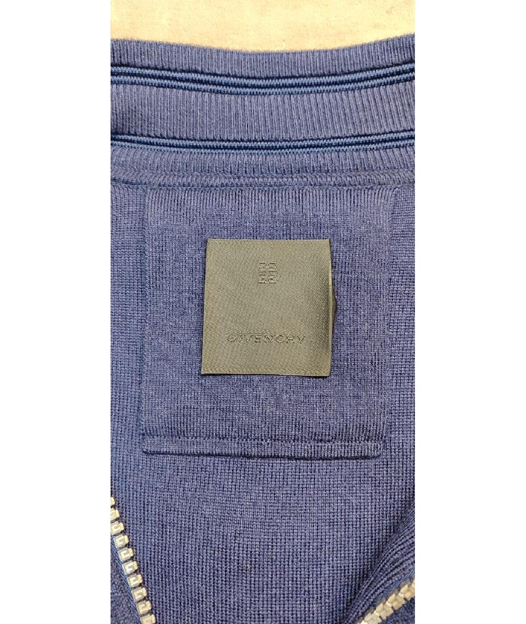GIVENCHY Темно-синяя шерстяная куртка, фото 4
