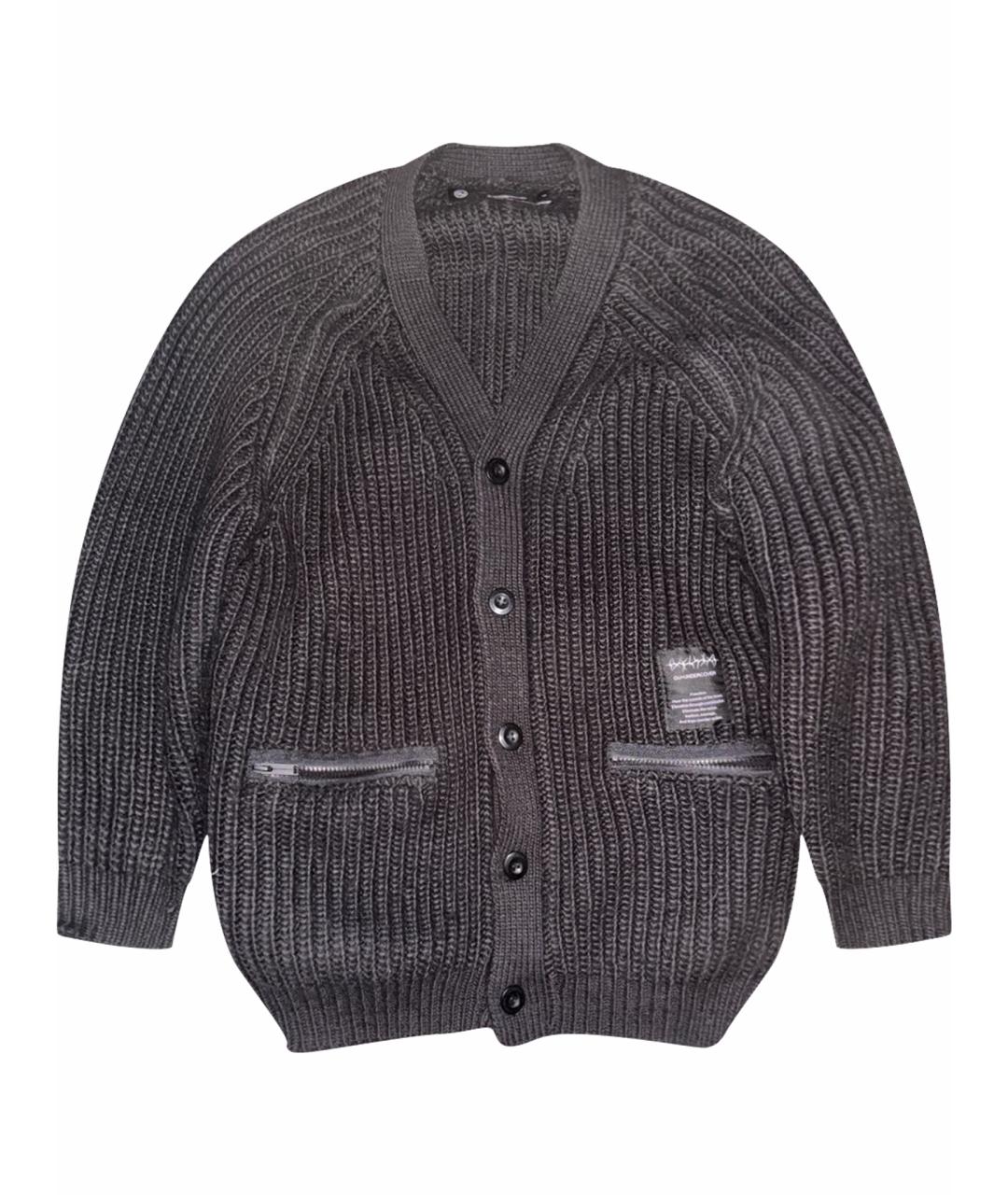 UNDERCOVER Черный хлопковый кардиган, фото 1