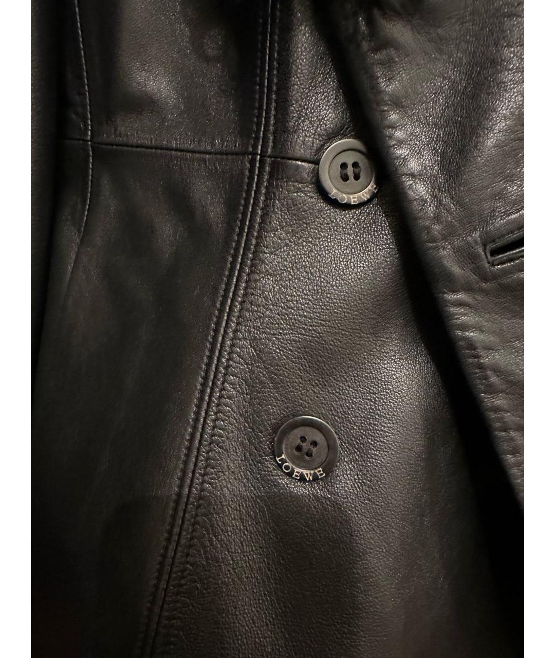 LOEWE Черный кожаный жакет/пиджак, фото 4