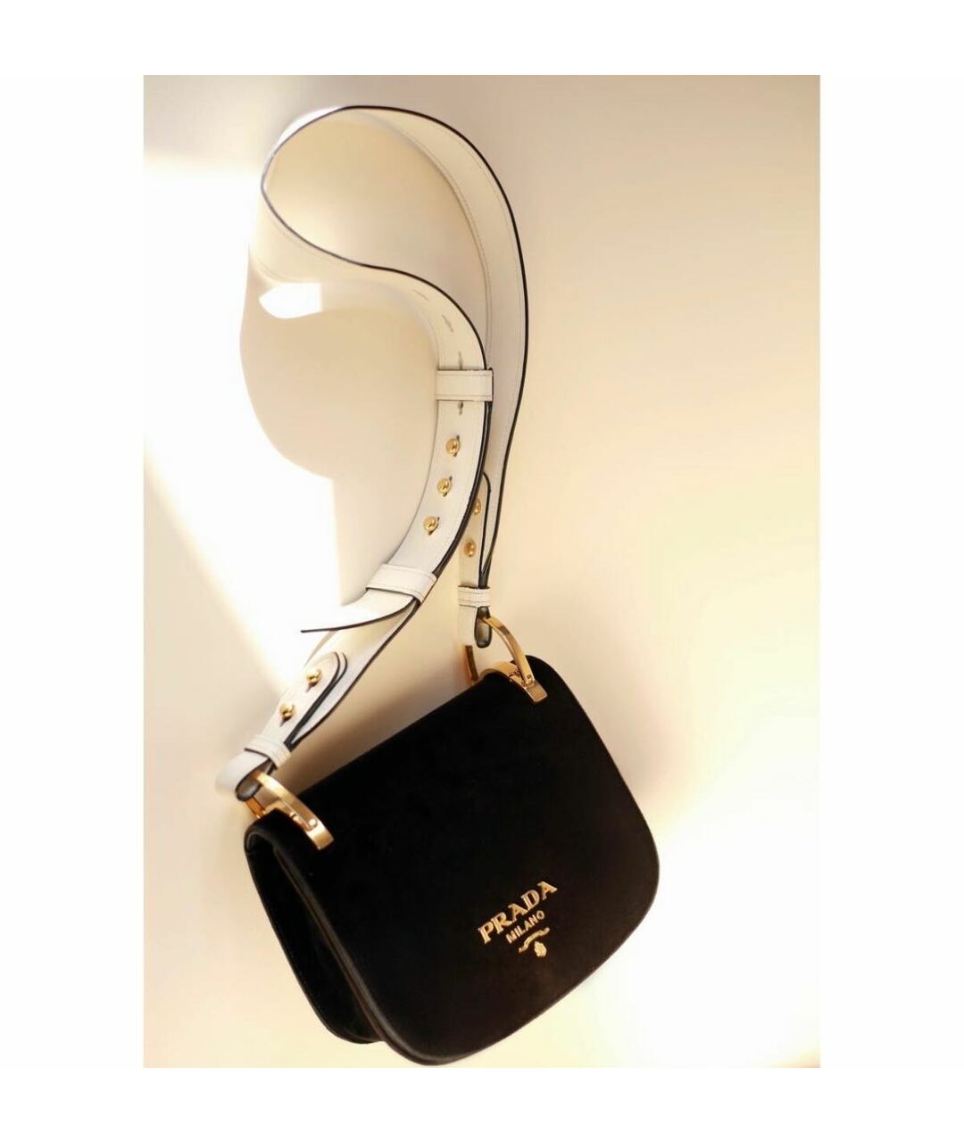 PRADA Черная бархатная сумка через плечо, фото 2