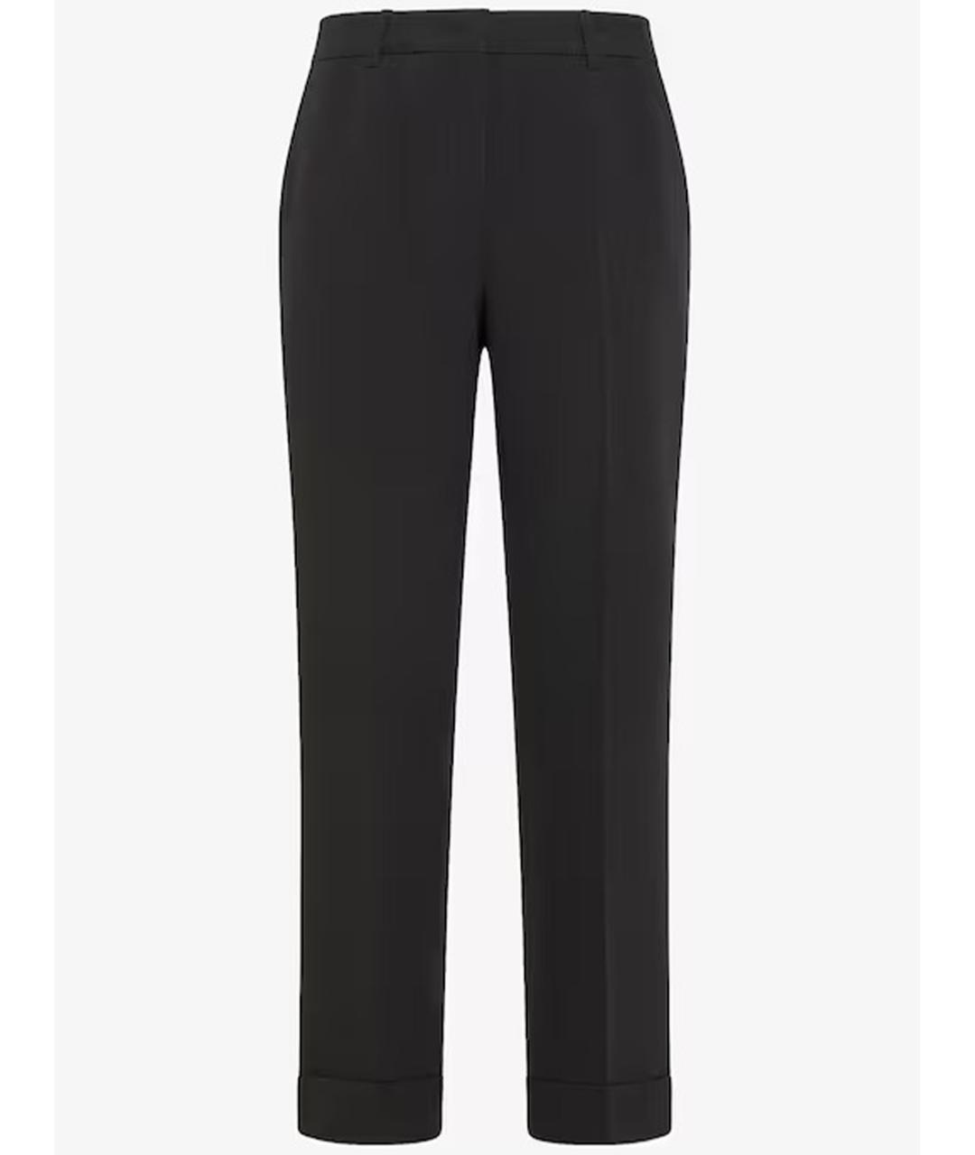 SEVENTY Черные шерстяные прямые брюки, фото 2