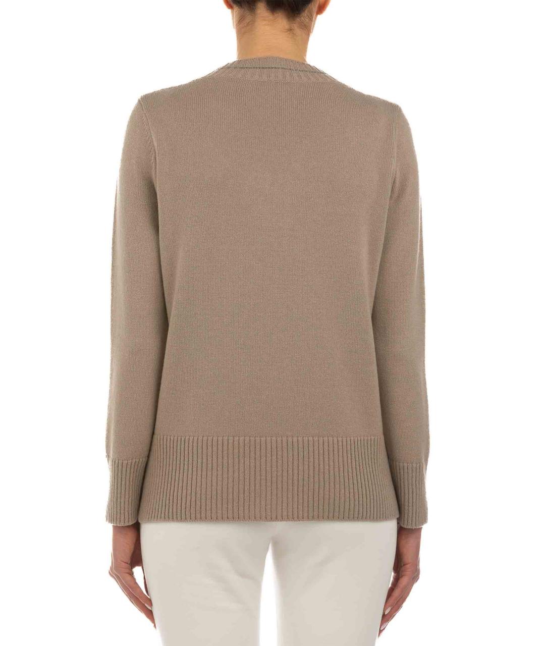 LE TRICOT PERUGIA Коричневый шерстяной джемпер / свитер, фото 2