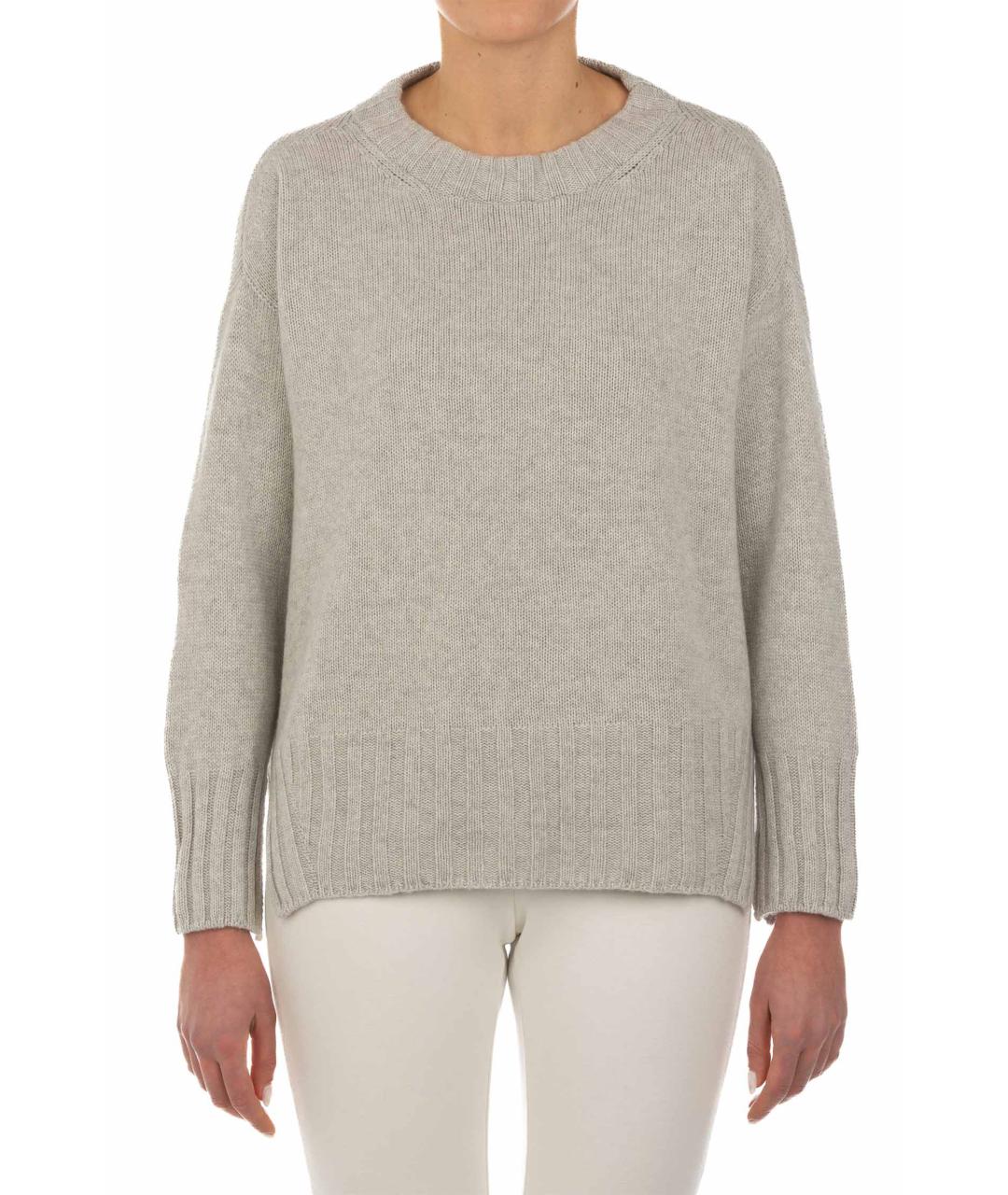 LE TRICOT PERUGIA Серый шерстяной джемпер / свитер, фото 4