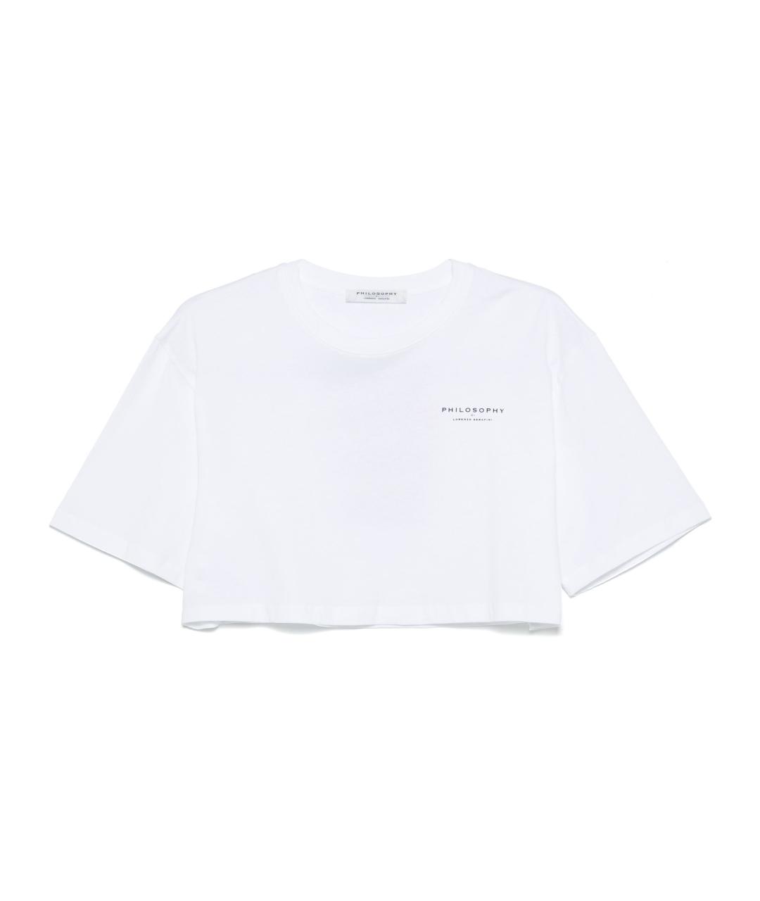 PHILOSOPHY Белая хлопковая футболка, фото 1