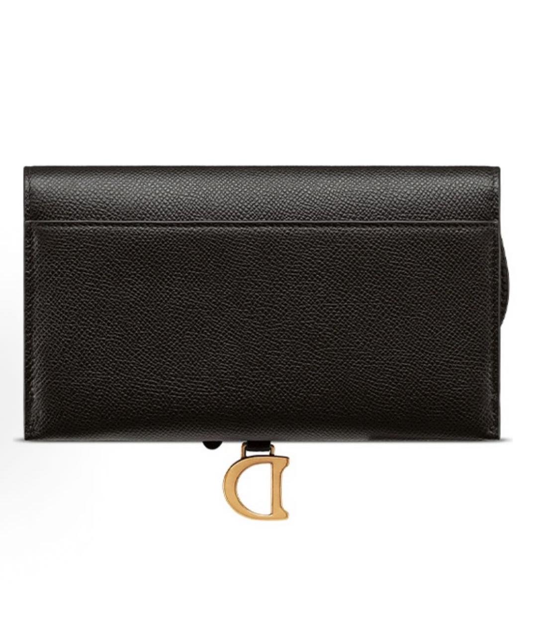 CHRISTIAN DIOR Черная кожаная сумка через плечо, фото 3