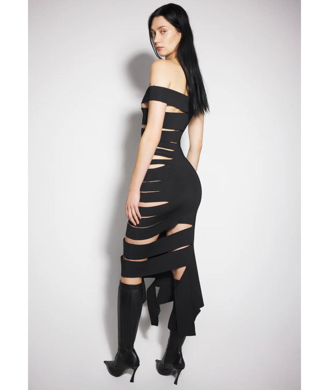 MUGLER Черное коктейльное платье, фото 6