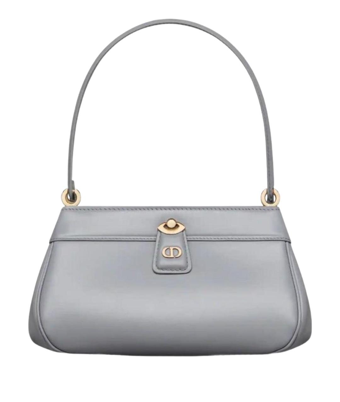 CHRISTIAN DIOR Серая кожаная сумка через плечо, фото 1