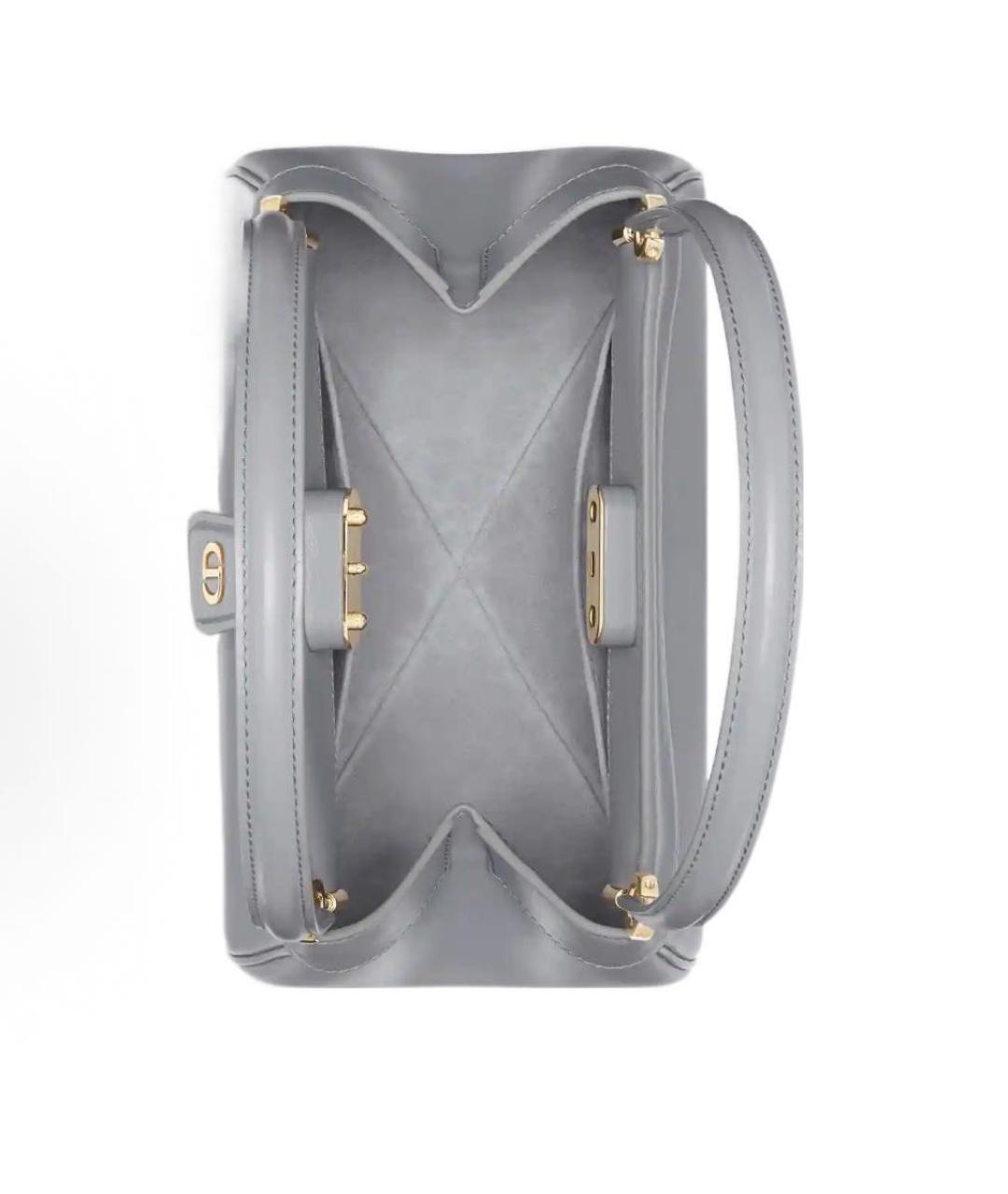 CHRISTIAN DIOR Серая кожаная сумка через плечо, фото 4
