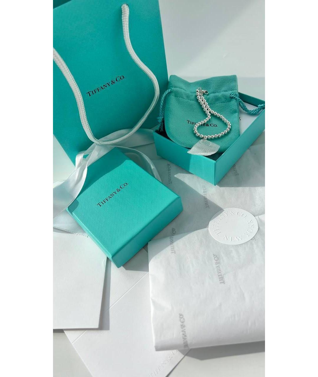 TIFFANY&CO Бирюзовый серебряный браслет, фото 5