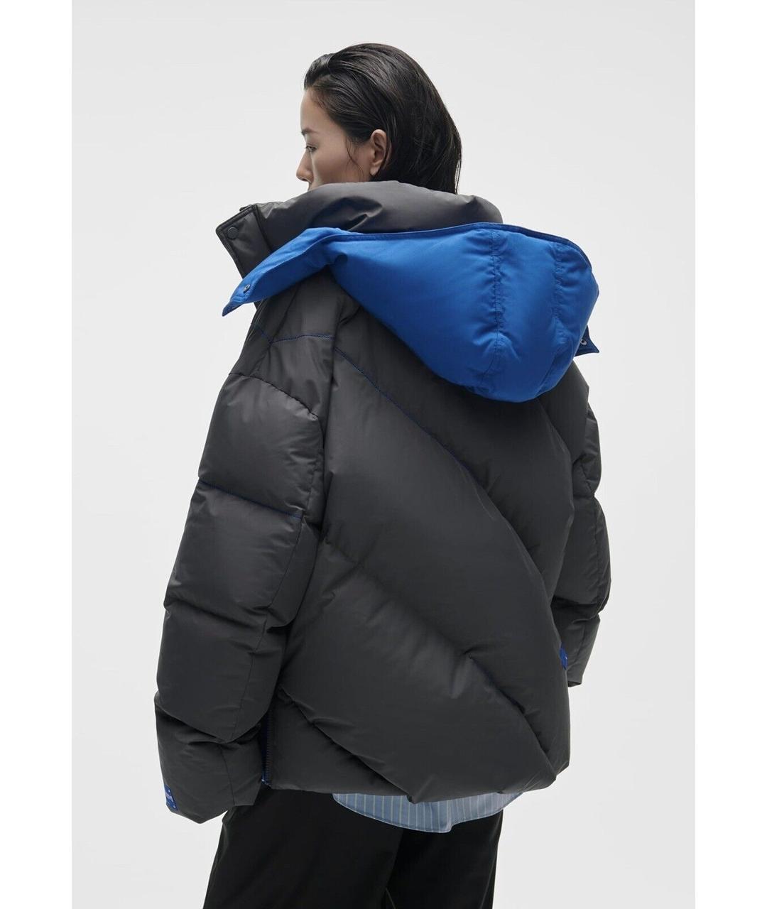 ADER ERROR Серый полиэстеровый пуховик, фото 6