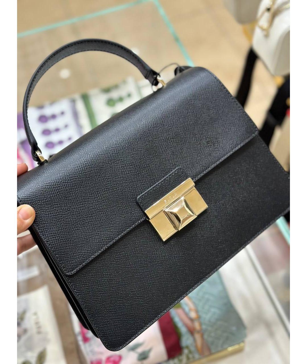 FURLA Черная кожаная сумка через плечо, фото 2