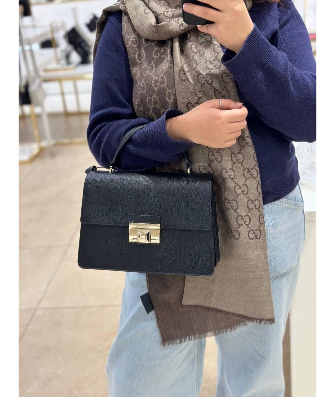 FURLA Черная кожаная сумка через плечо, фото 7