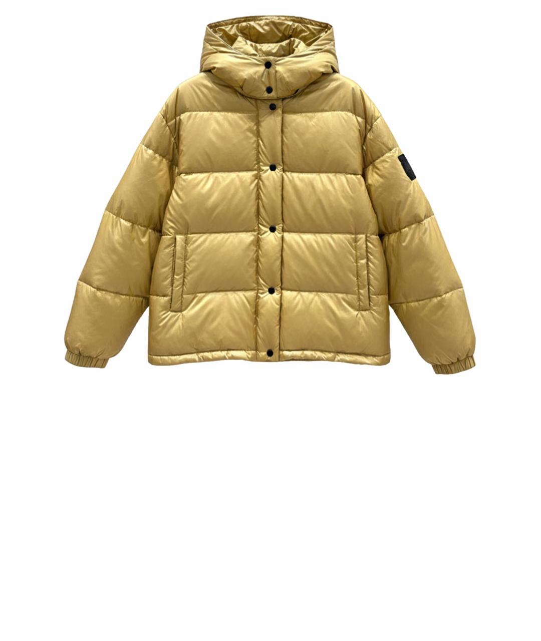 PINKO Желтый полиэстеровый пуховик, фото 1