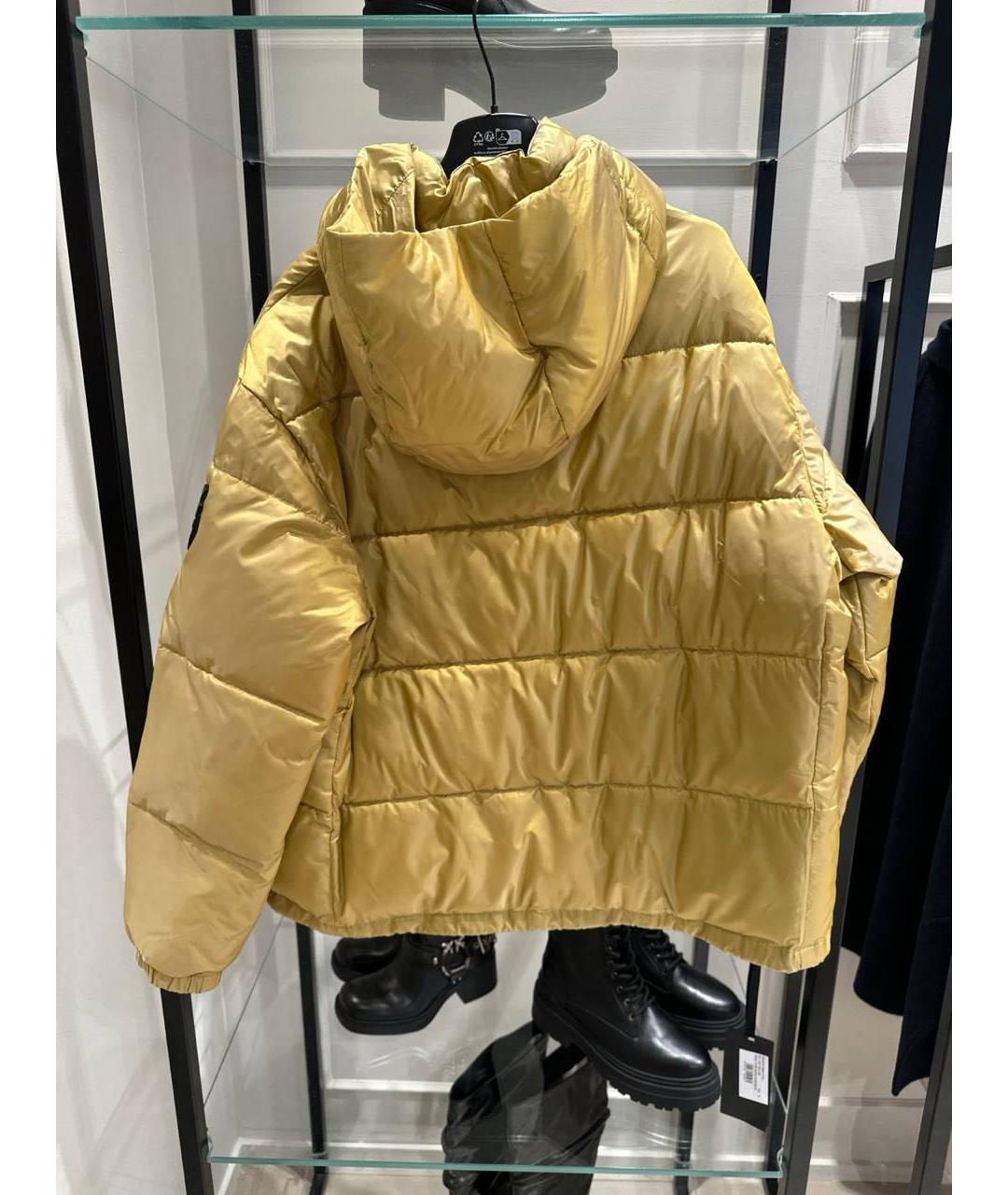 PINKO Желтый полиэстеровый пуховик, фото 2