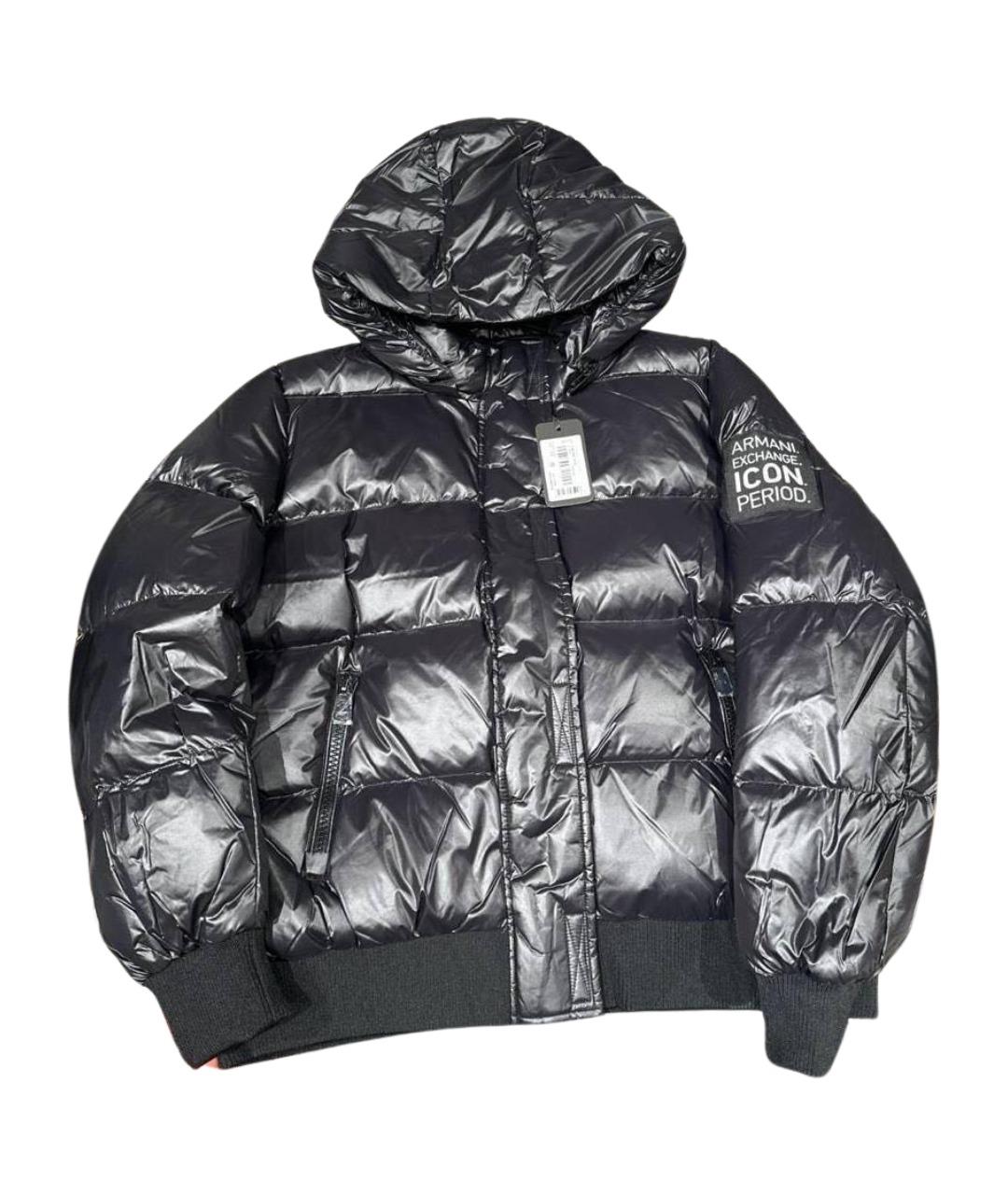 ARMANI EXCHANGE Черный полиэстеровый пуховик, фото 1