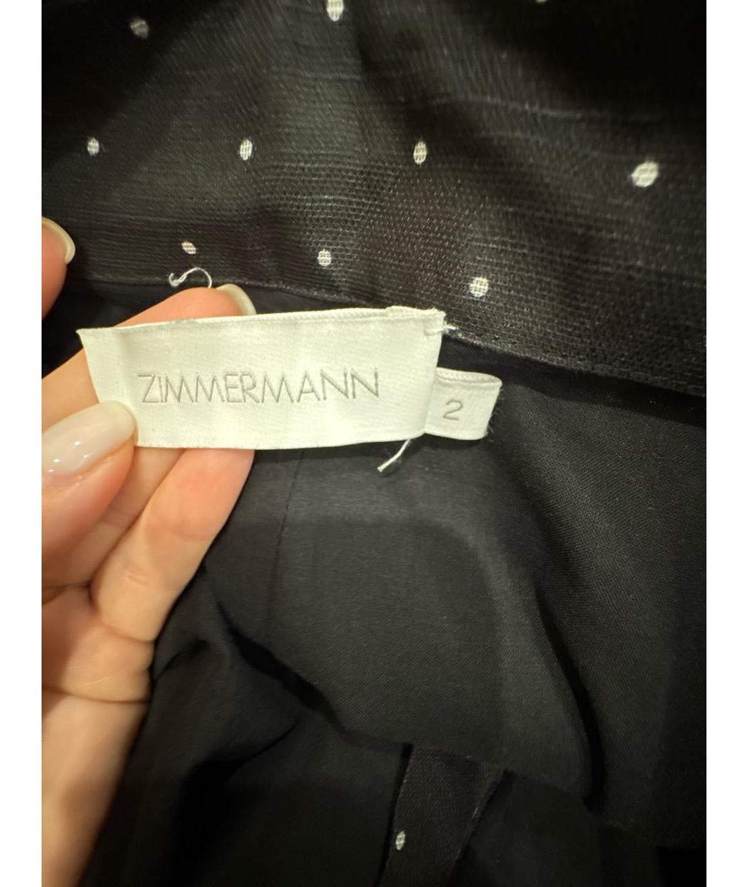 ZIMMERMANN Черная льняная блузы, фото 4
