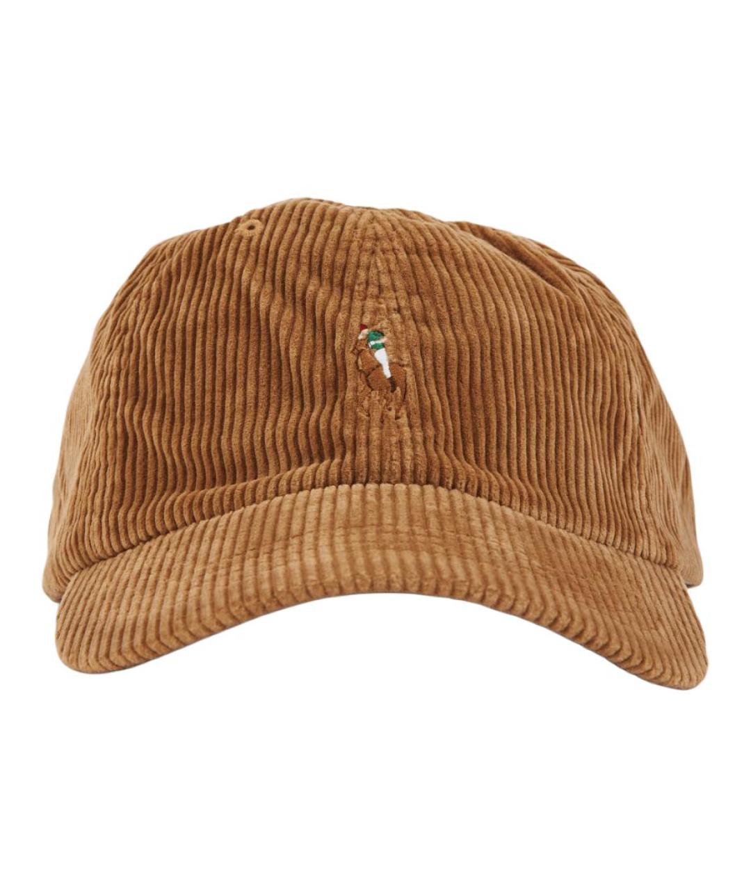 POLO RALPH LAUREN Коричневая хлопковая кепка/бейсболка, фото 4