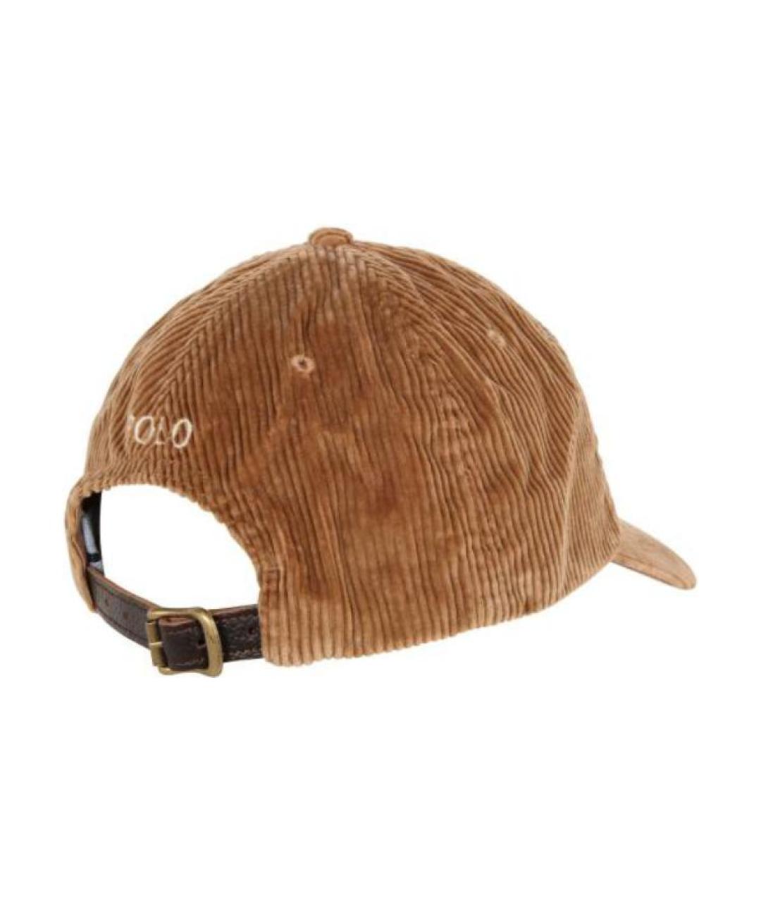 POLO RALPH LAUREN Коричневая хлопковая кепка/бейсболка, фото 3