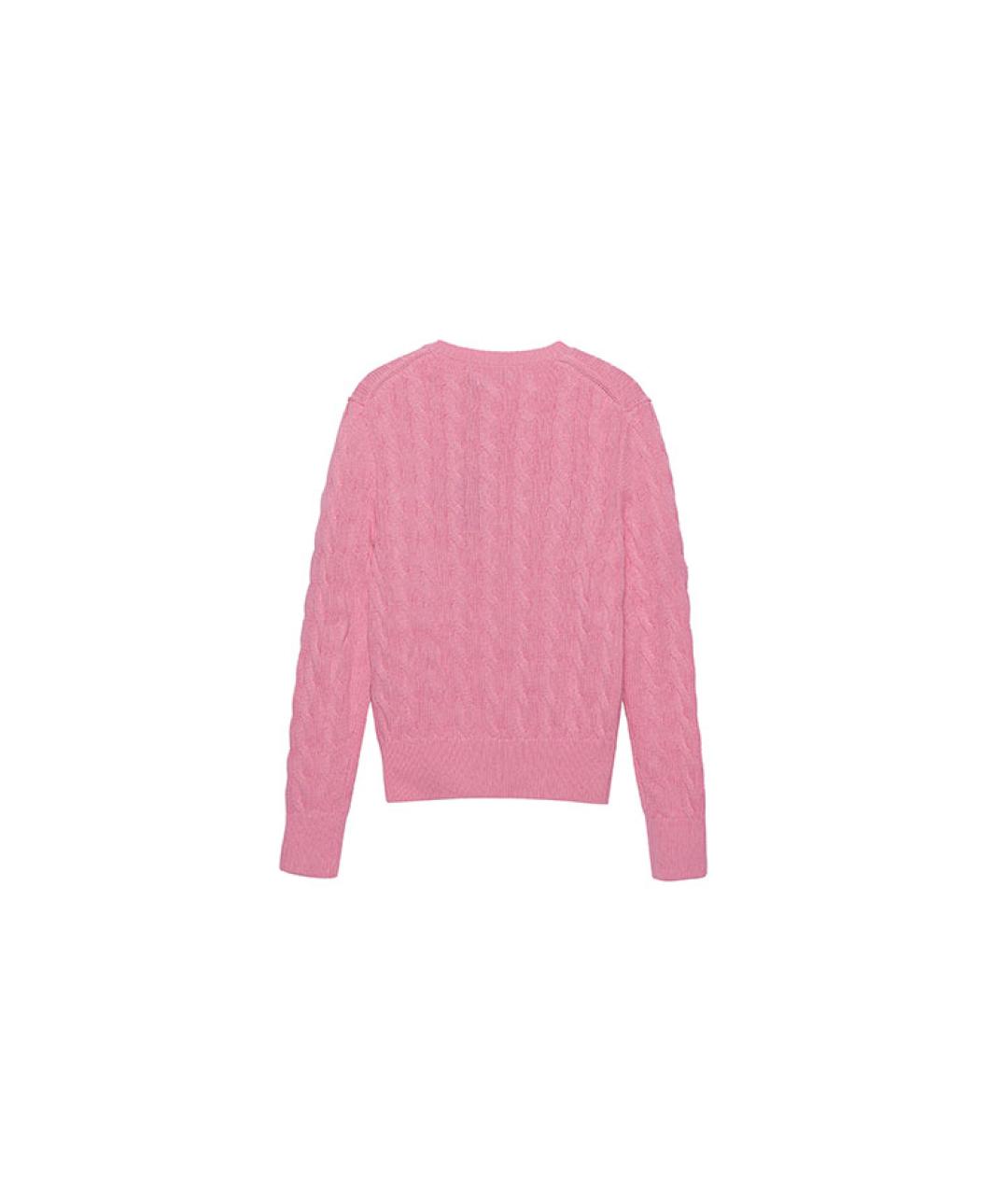 POLO RALPH LAUREN Розовый хлопковый джемпер / свитер, фото 2