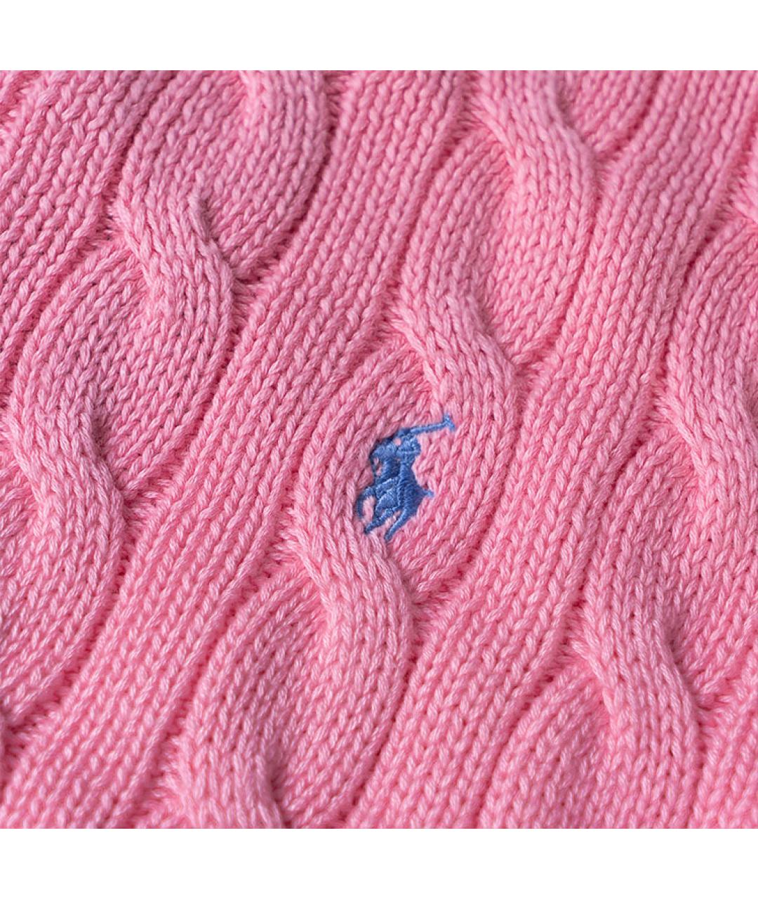 POLO RALPH LAUREN Розовый хлопковый джемпер / свитер, фото 3