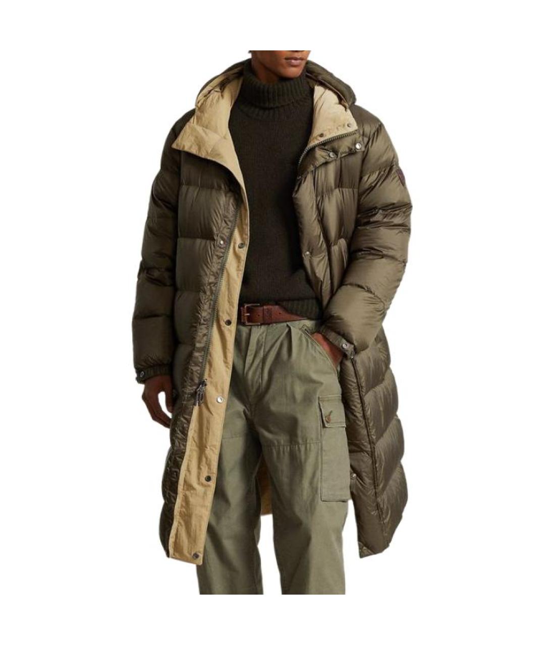 POLO RALPH LAUREN Коричневый пуховик, фото 2