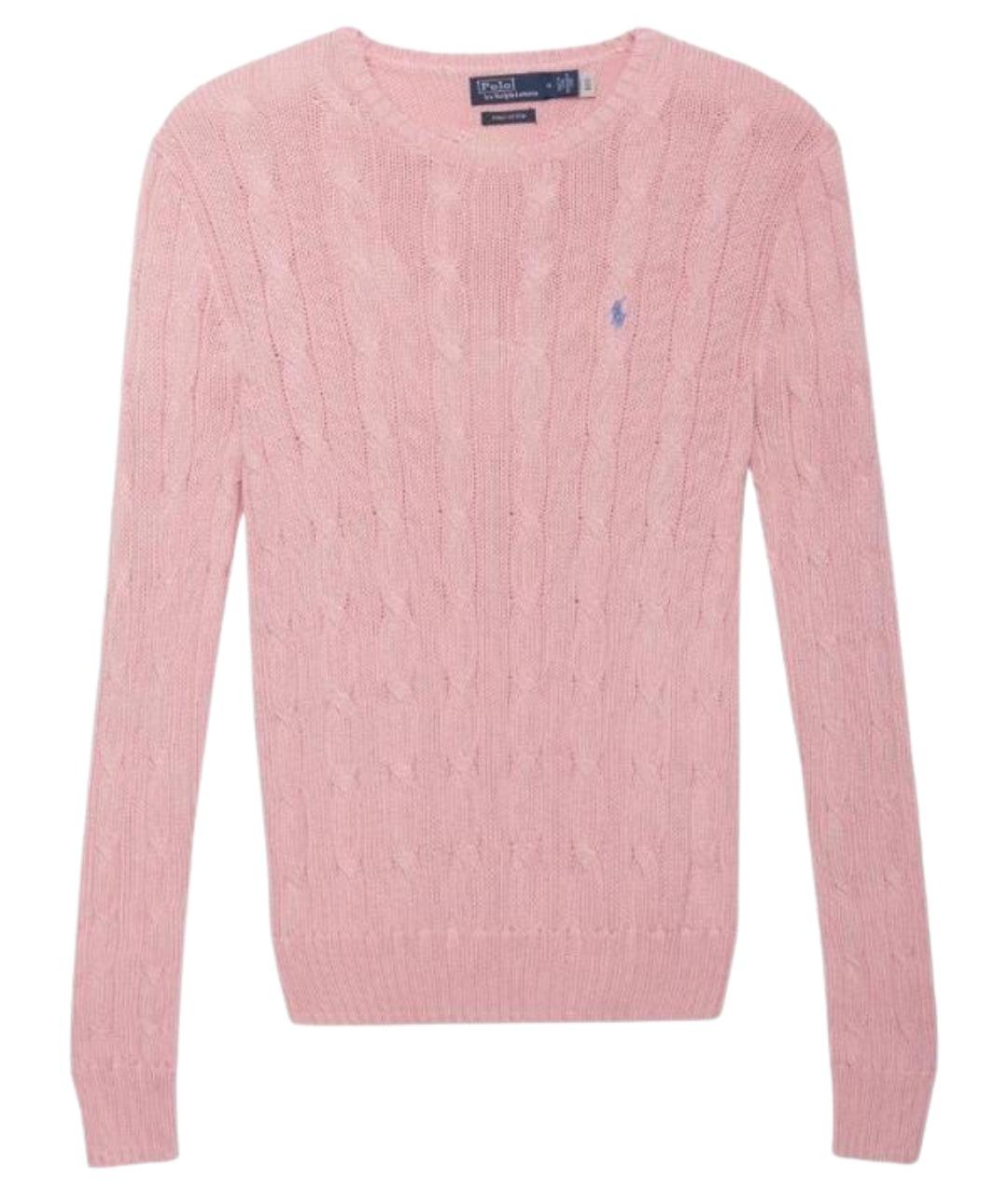 POLO RALPH LAUREN Розовый хлопковый джемпер / свитер, фото 1