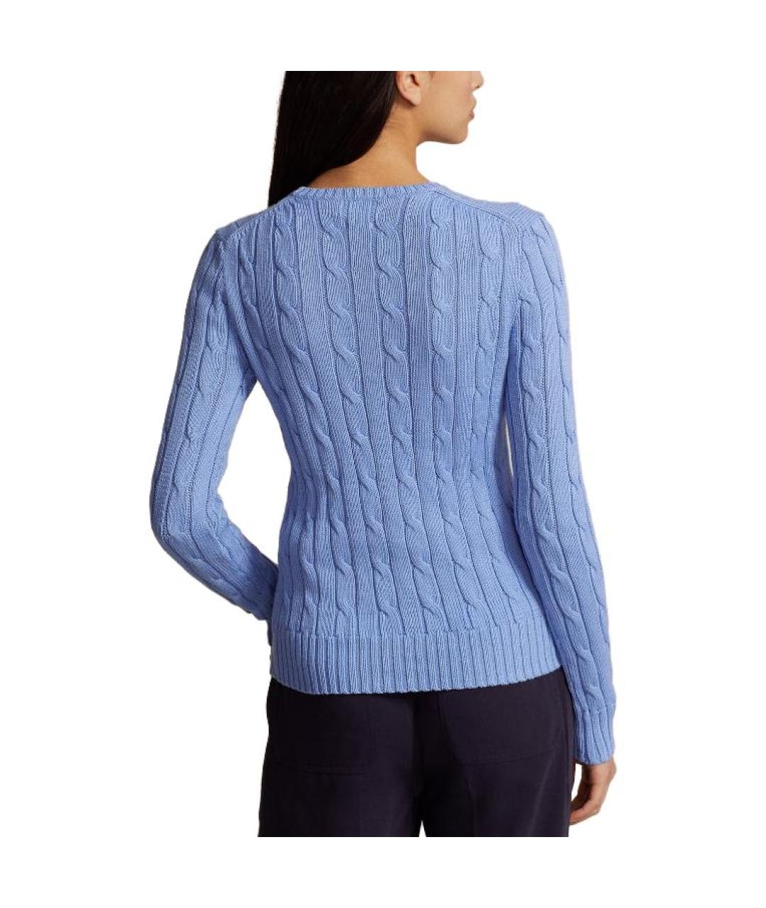 POLO RALPH LAUREN Синий хлопковый джемпер / свитер, фото 4