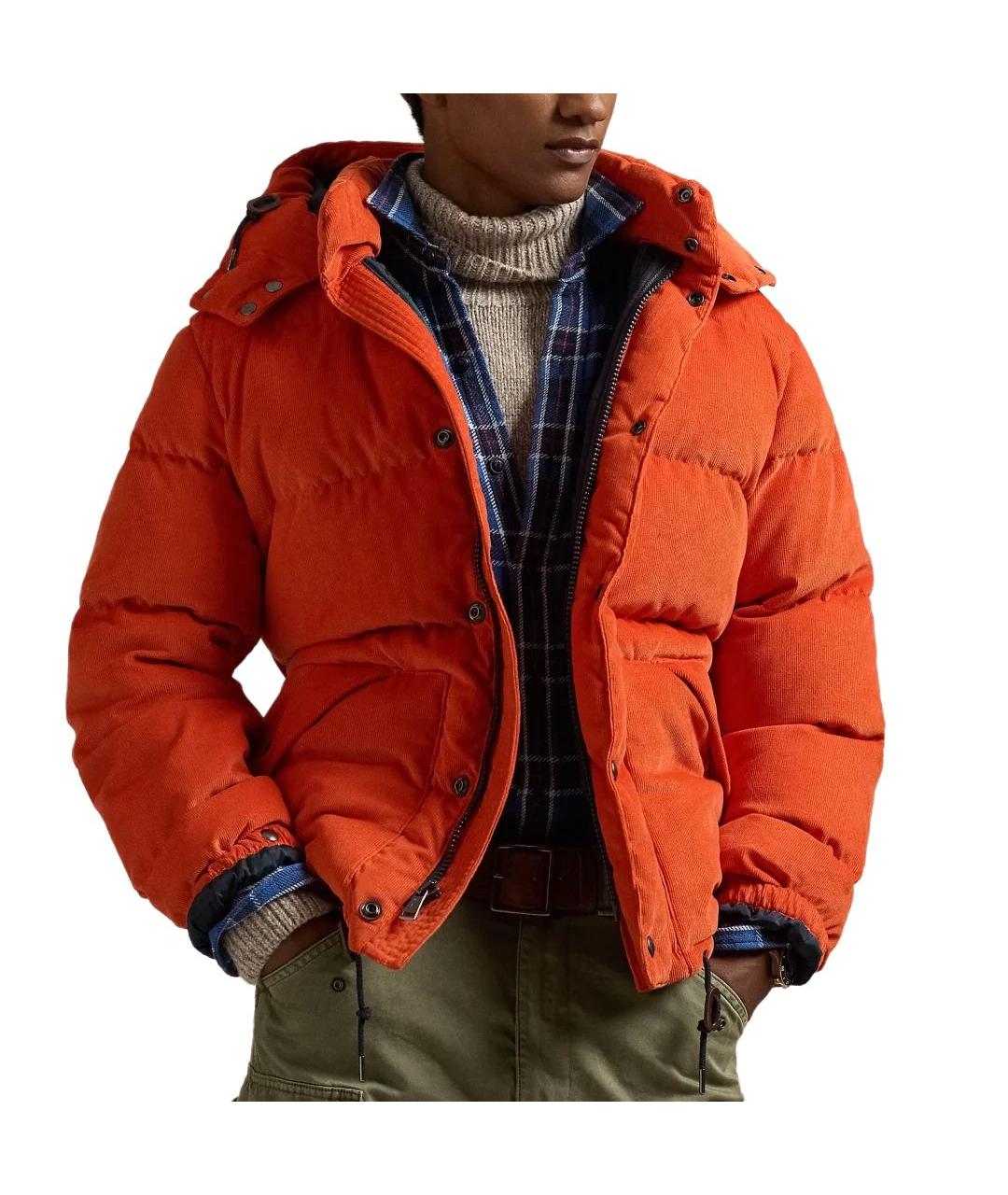 POLO RALPH LAUREN Оранжевый хлопковый пуховик, фото 4