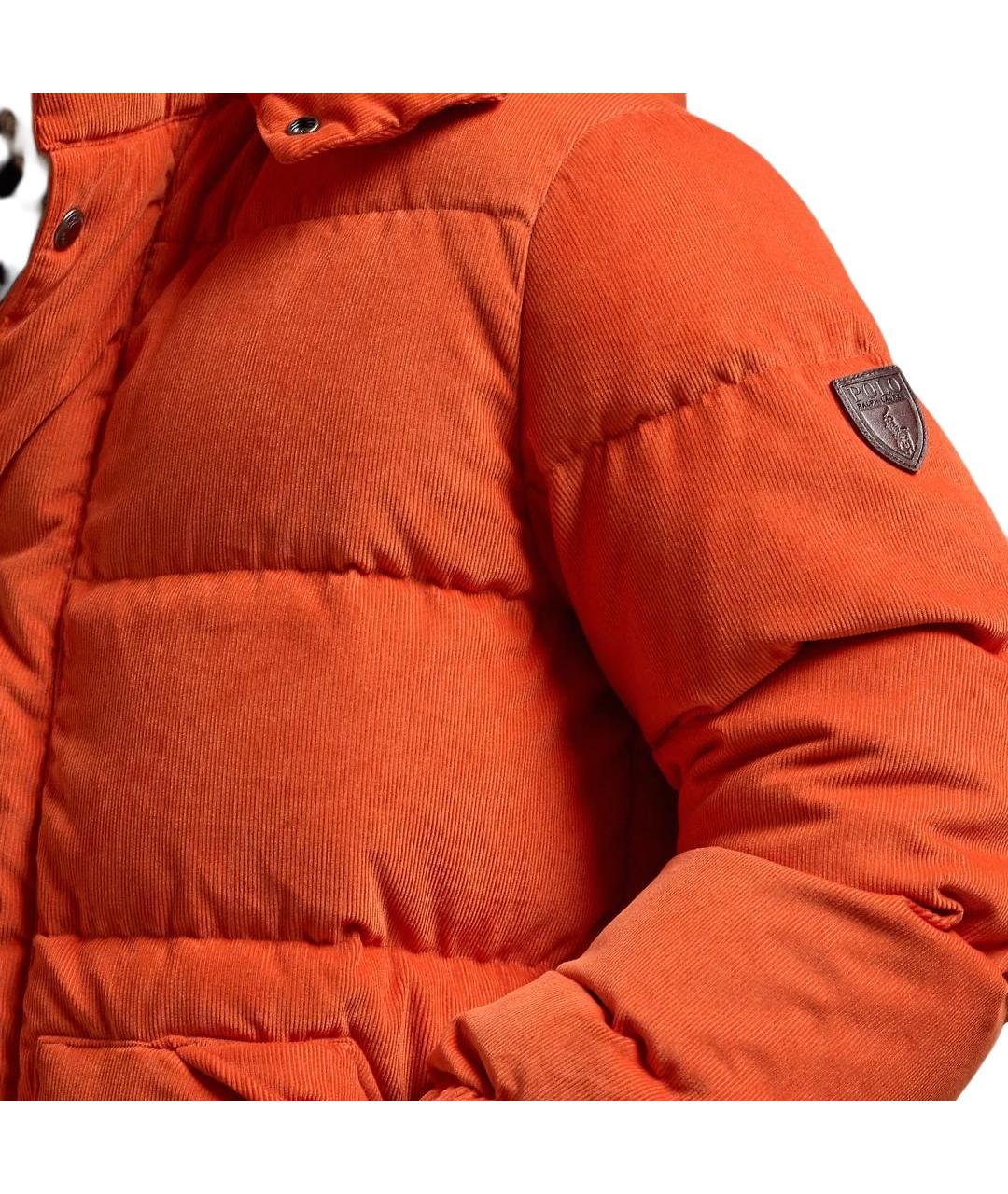POLO RALPH LAUREN Оранжевый хлопковый пуховик, фото 6